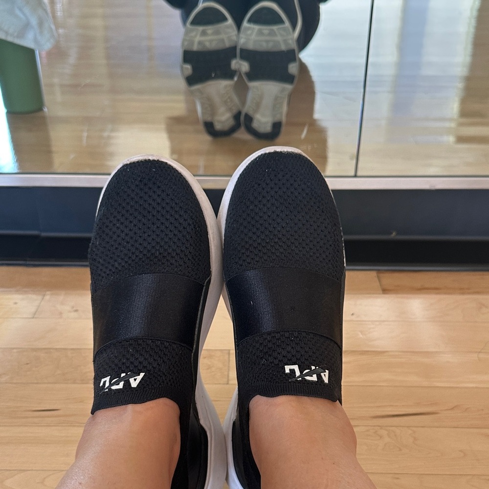 APL Black and White Slip-On Sneakers